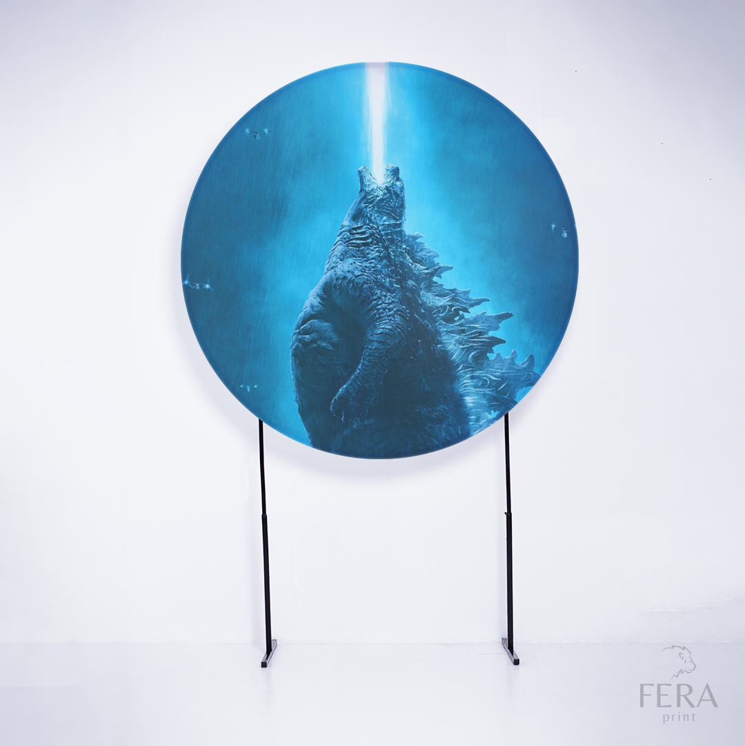 Painel Redondo Monstro Radioativo Azul Sublimado