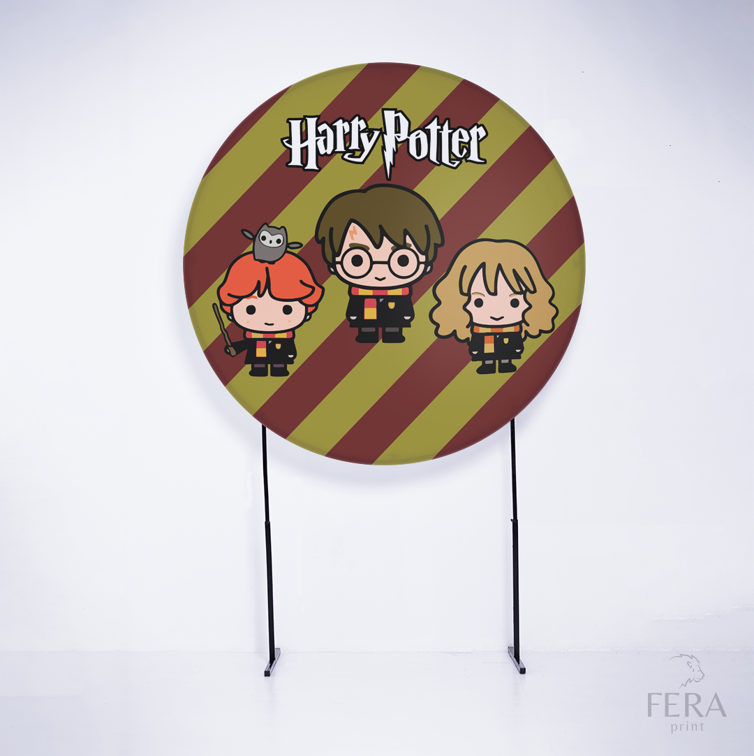 Painel Redondo Happy Potter Stickers Sublimado