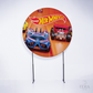 Painel Redondo Carrinhos Sublimado
