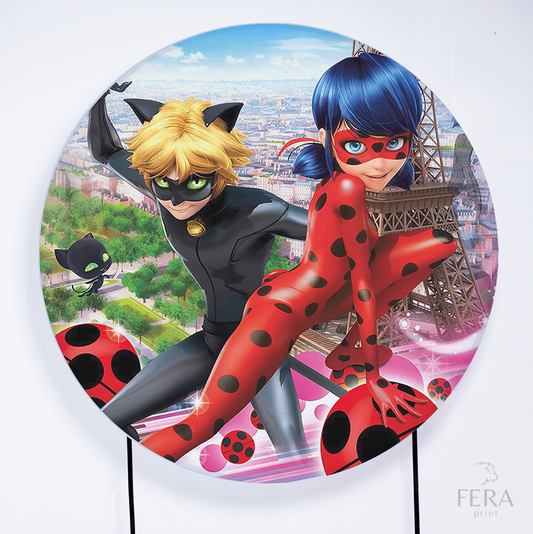 Painel Redondo Heroína Joaninha Sublimado