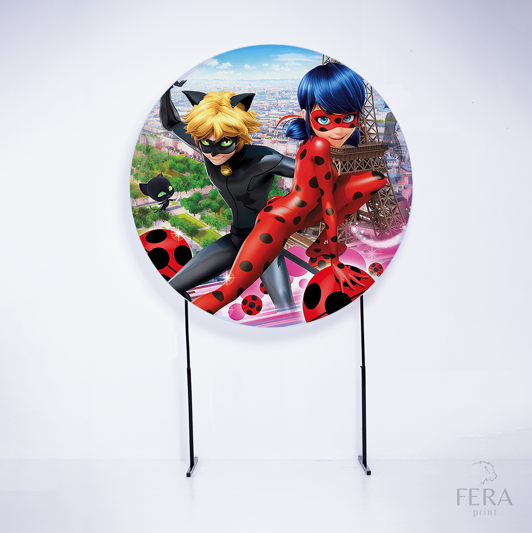 Painel Redondo Heroína Joaninha Sublimado