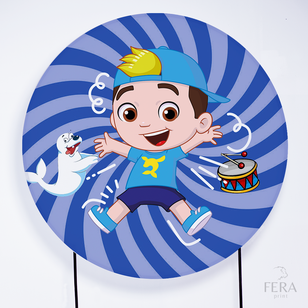 Painel Redondo Youtuber Neto Sublimado