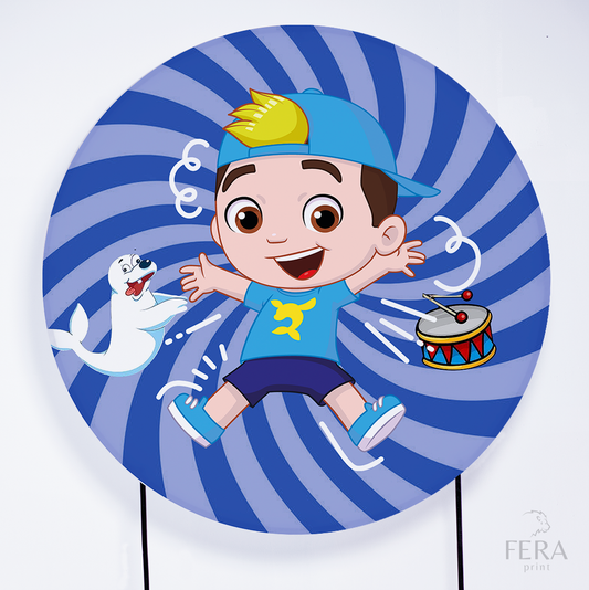 Painel Redondo Youtuber Neto Sublimado