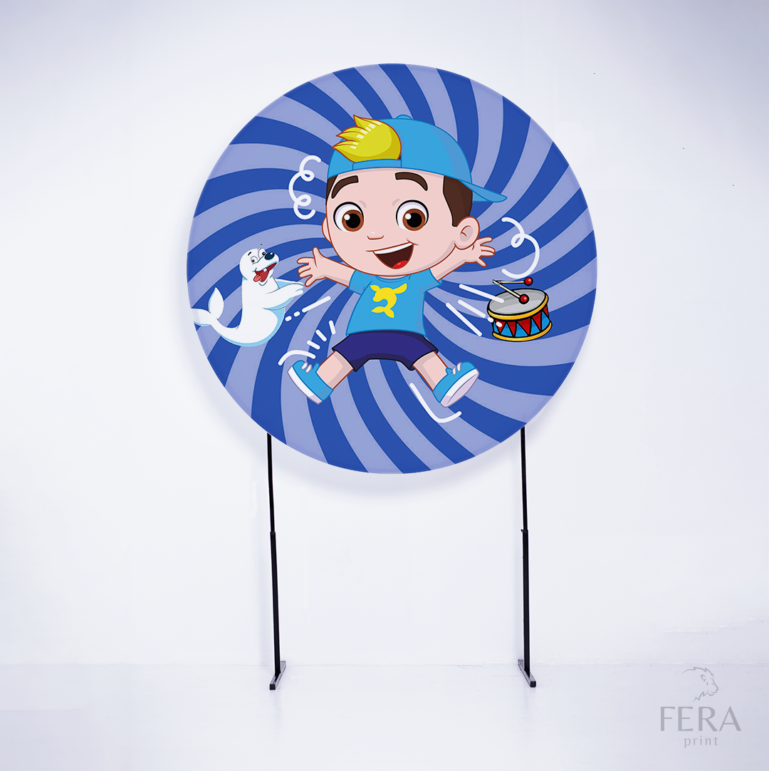 Painel Redondo Youtuber Neto Sublimado