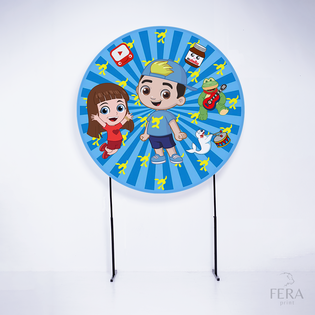 Painel Redondo Youtuber Neto Azul Sublimado