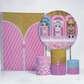 Kit Painéis + Trio Capa Cilindro Casado Bonequinhas Brilho Sublimado