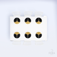 Kit 6 Capas de Sousplat Zíper Gliter Dourado Sublimado