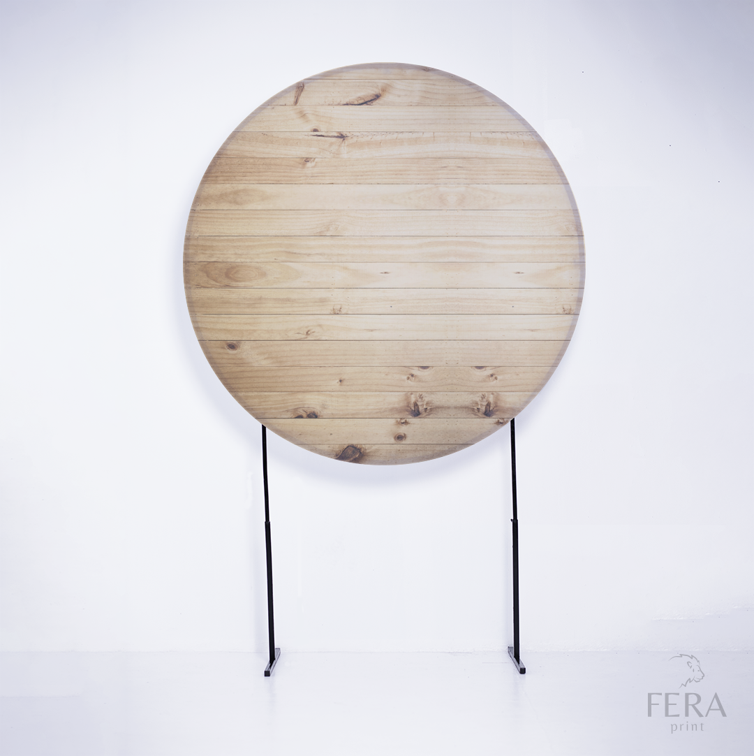 Painel Redondo Madeira Sublimado