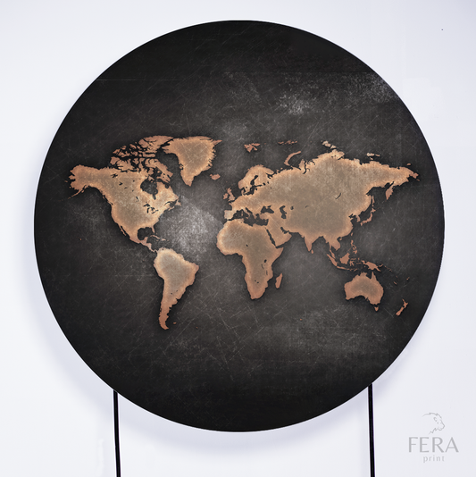 Painel Redondo Mapa Sublimado