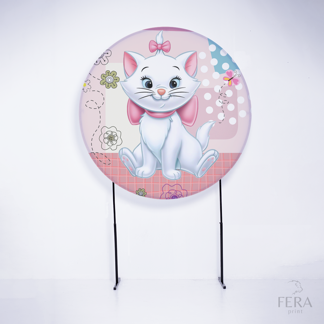 Painel Redondo Gatinha Sublimado