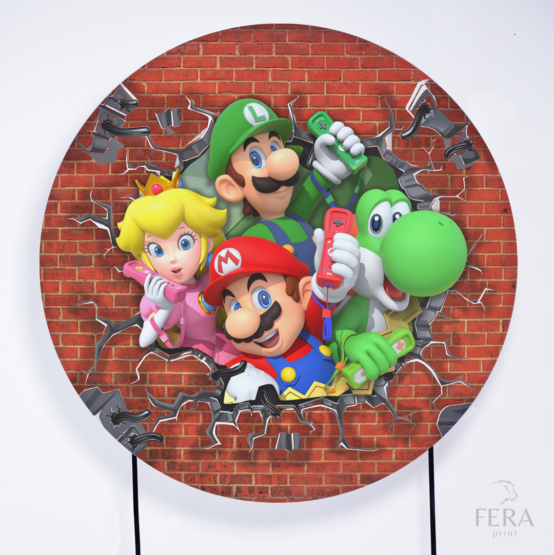 Painel Redondo Super Encanador Sublimado