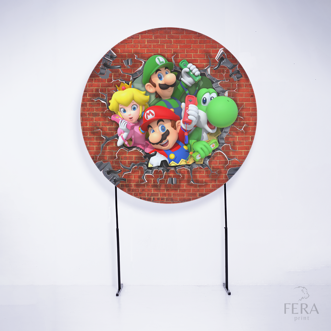 Painel Redondo Super Encanador Sublimado