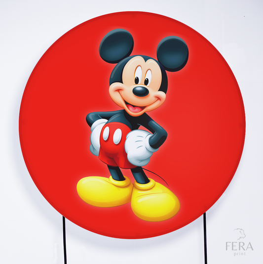 Painel Redondo Rato Amigo Vermelho Sublimado