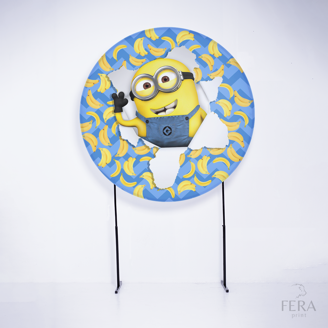 Painel Redondo Malvadinho Azul Sublimado