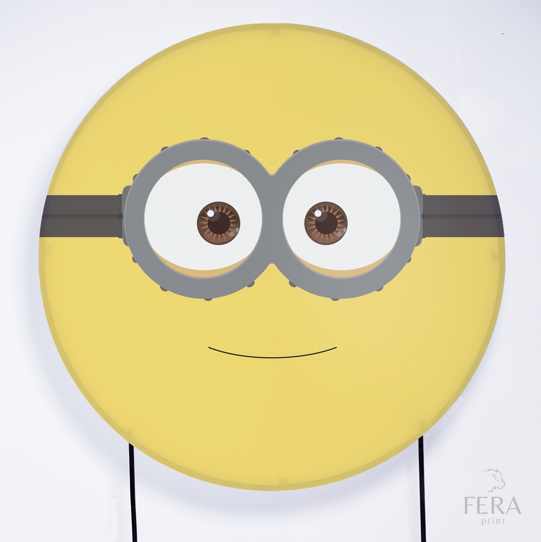 Painel Redondo Malvadinhos Amarelo Sublimado