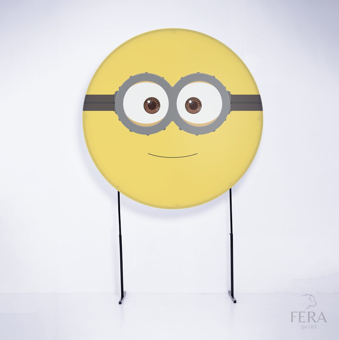 Painel Redondo Malvadinhos Amarelo Sublimado