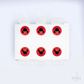 Kit 6 Capas de Sousplat Glitter Vermelho Sublimado