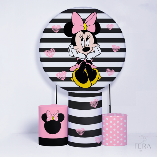 Kit Capa Cilindros + Capa Painel Ratinha Rosa Sublimado
