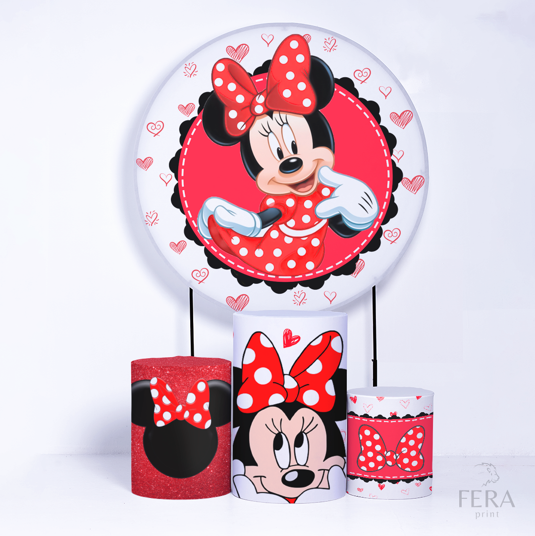Kit Capa Cilindros + Capa Painel Ratinha Vermelho Sublimado