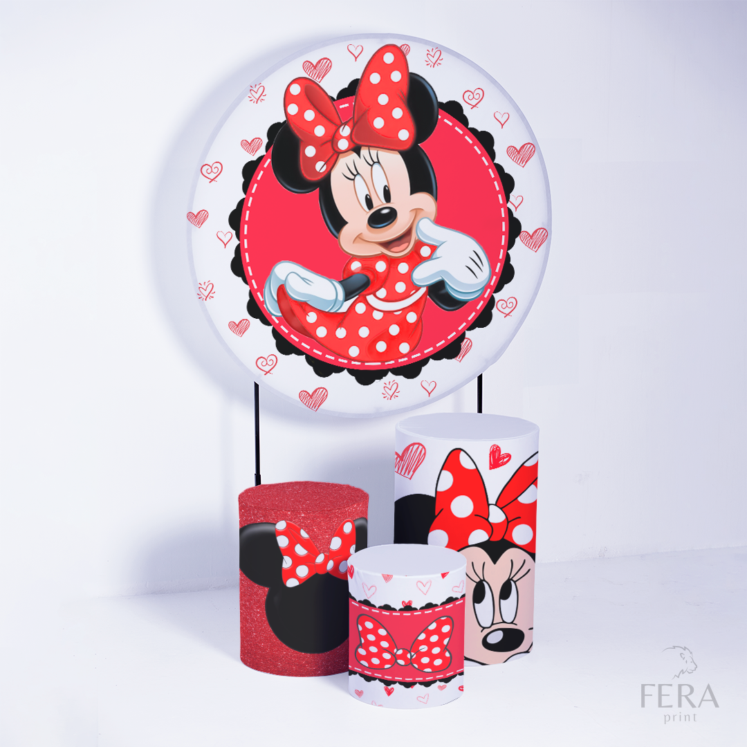 Kit Capa Cilindros + Capa Painel Ratinha Vermelho Sublimado