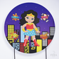 Painel Redondo Heroína Maravilha Kid Sublimado