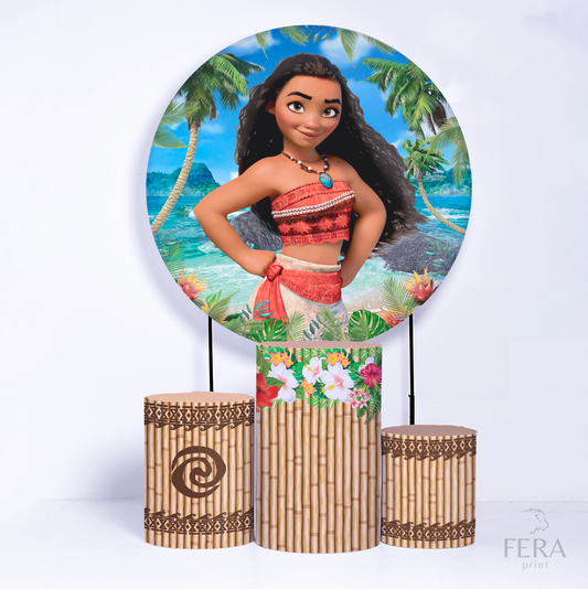 Kit Capa Cilindros + Capa Painel Princesa Havaiana Sublimado