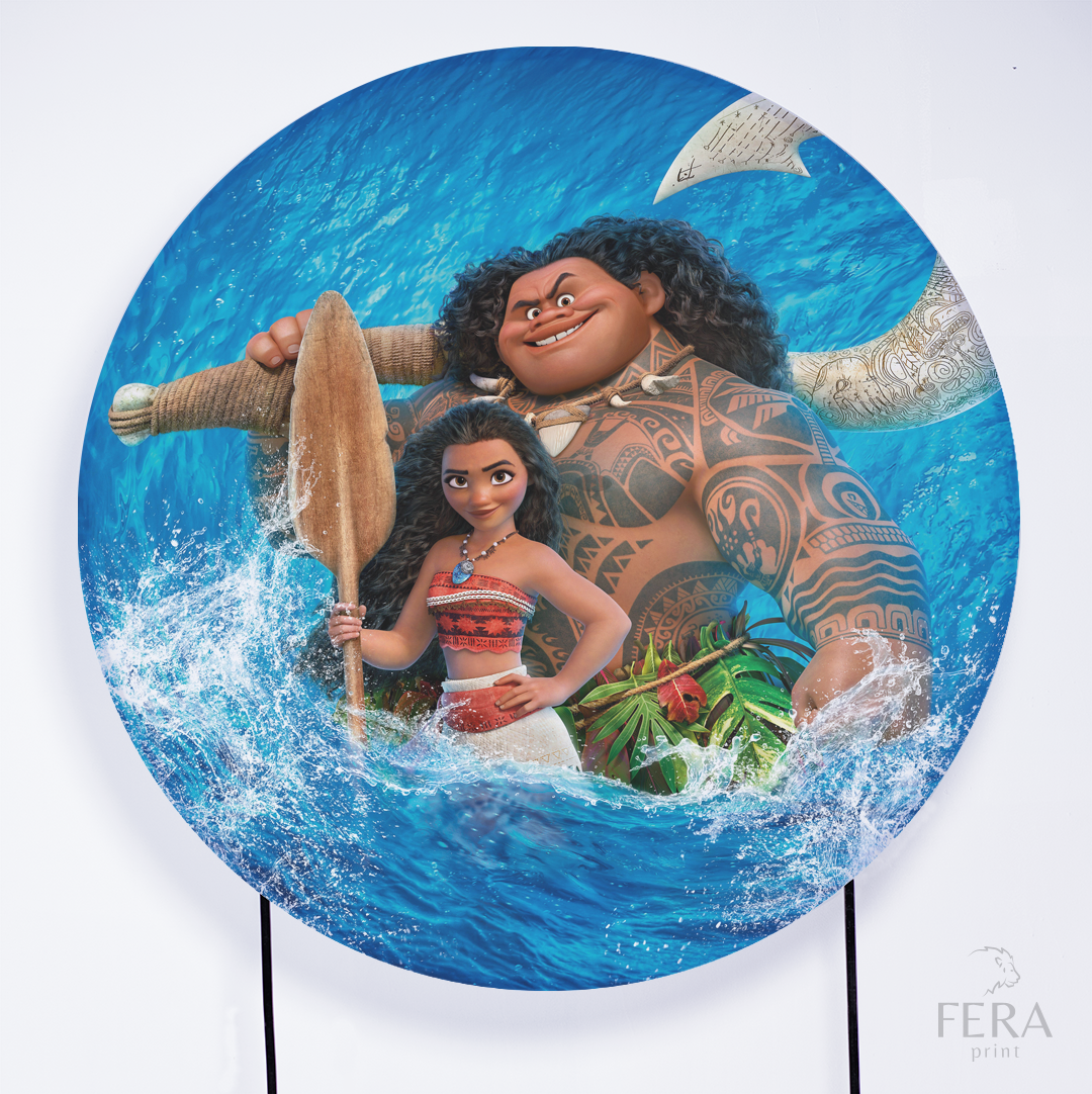 Painel Redondo Princesa do Mar e Amigo Sublimado