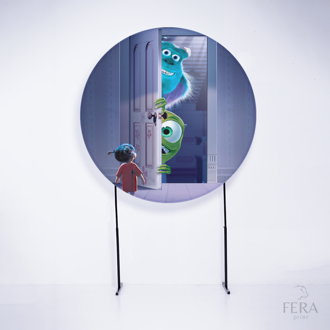 Painel Redondo Monstros Porta Sublimado