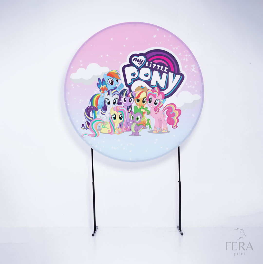 Painel Redondo Pônei Sublimado