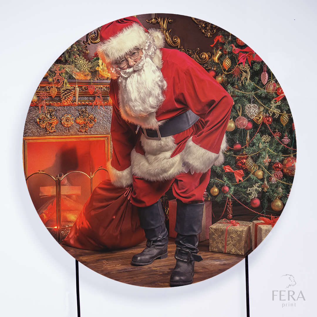 Painel Redondo Natal Sublimado