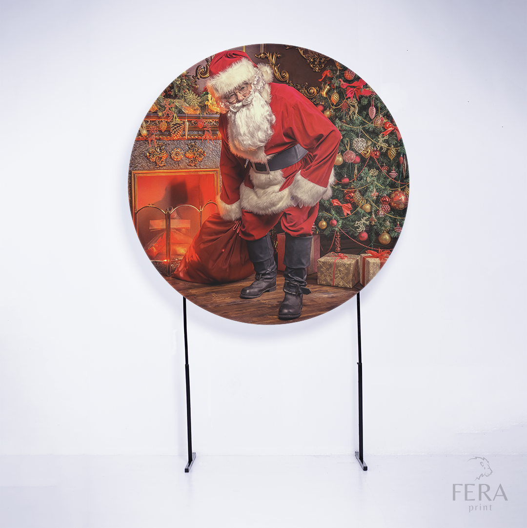 Painel Redondo Natal Sublimado