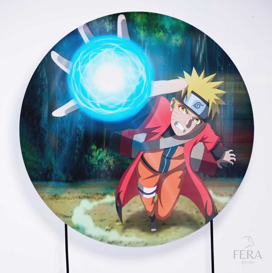 Painel Redondo Ninja Rasengan Sublimado