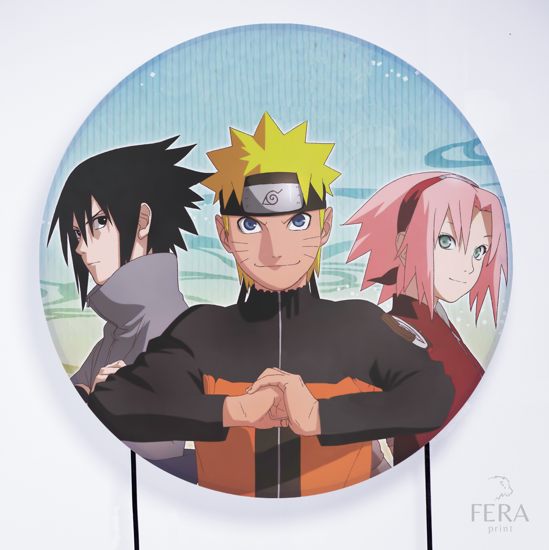 Painel Redondo Ninjas Amigos Sublimado