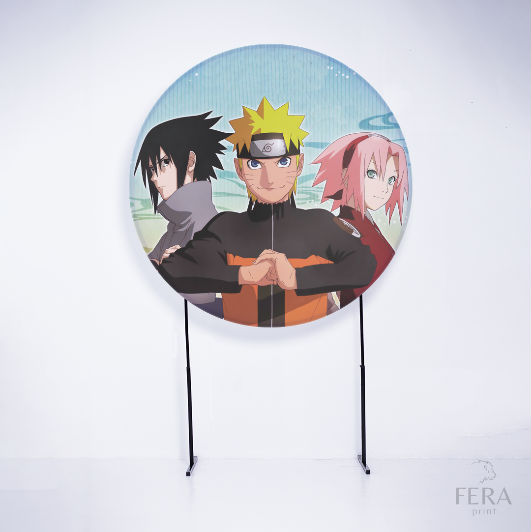 Painel Redondo Ninjas Amigos Sublimado