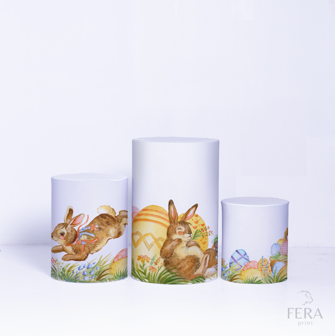 Kit Capa Cilindros + Capa Painel Páscoa Sublimado