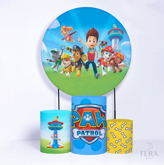 Kit Capa Cilindros + Capa Painel Patrulha Azul e Verde Sublimado