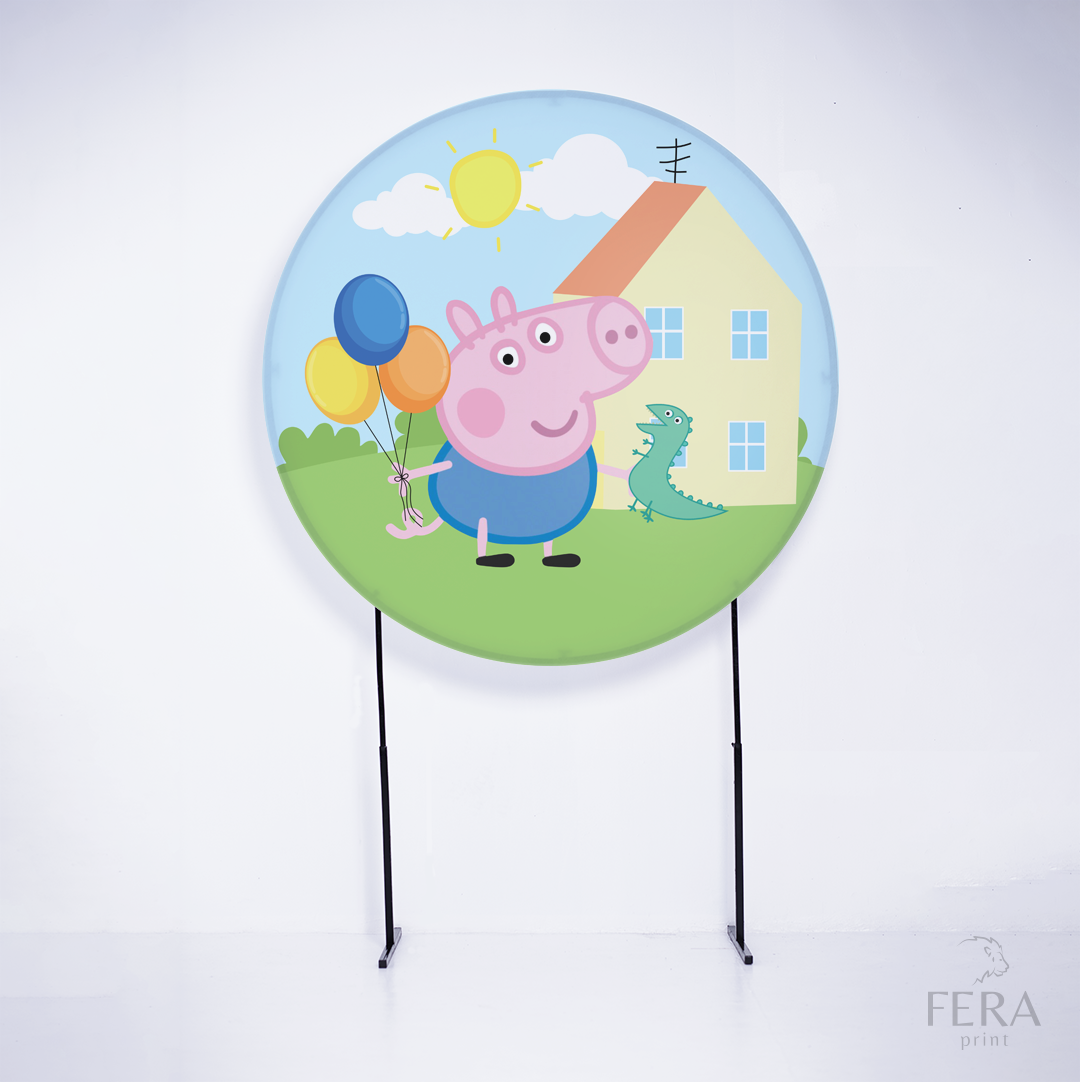 Painel Redondo Porquinha George Sublimado