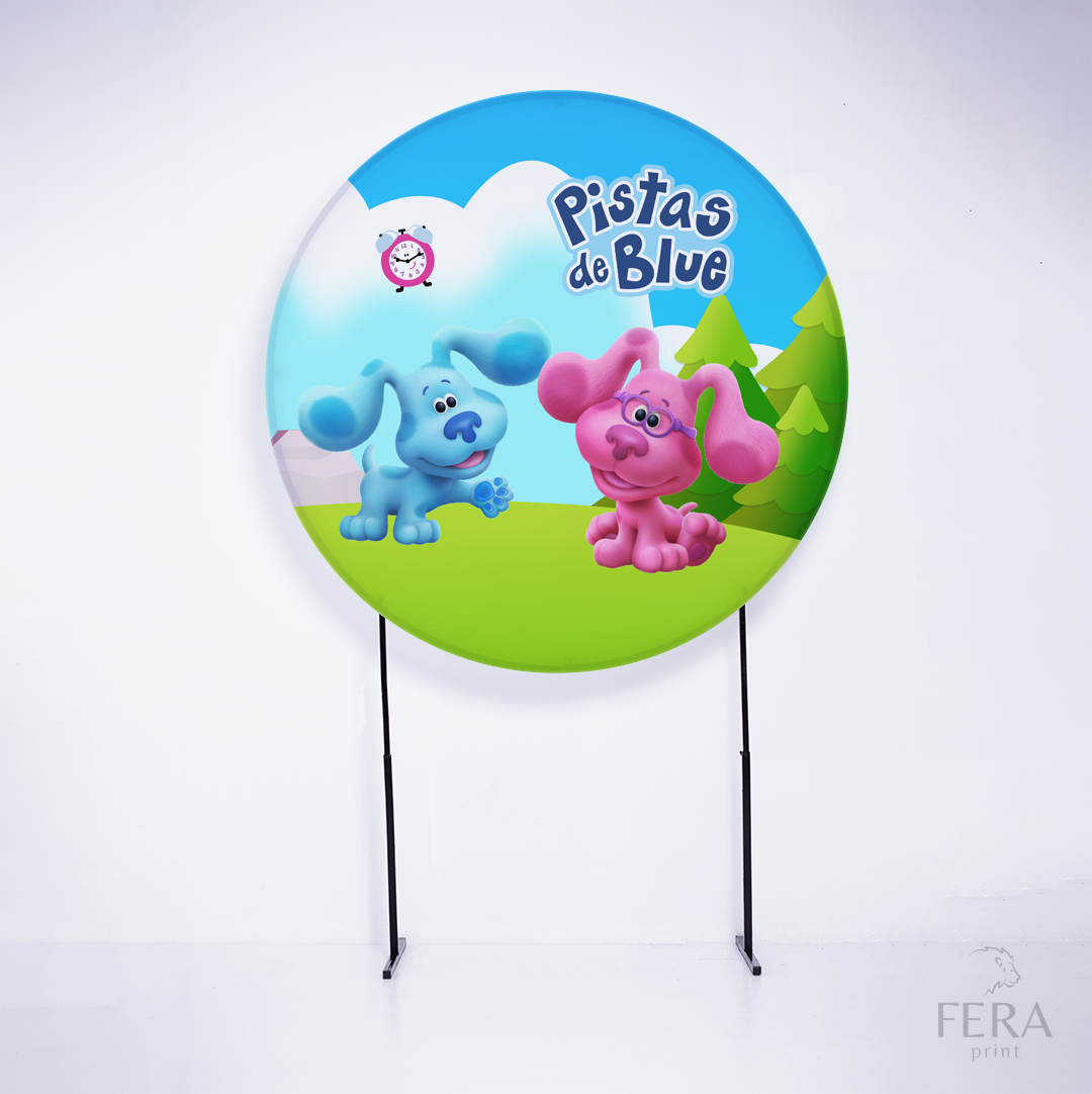 Painel Redondo Pistas Caninas Sublimado