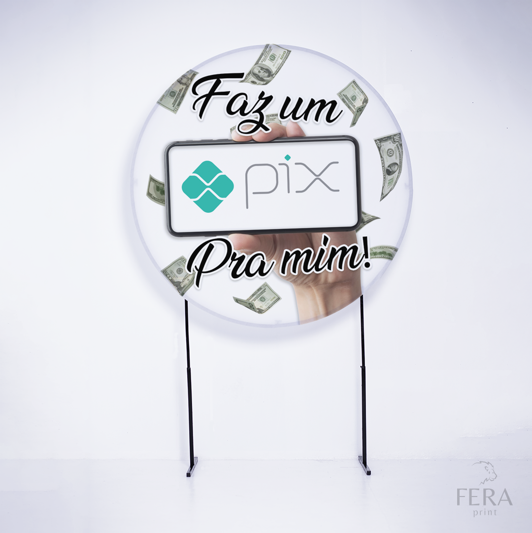 Painel Redondo Faz Um Pix Sublimado