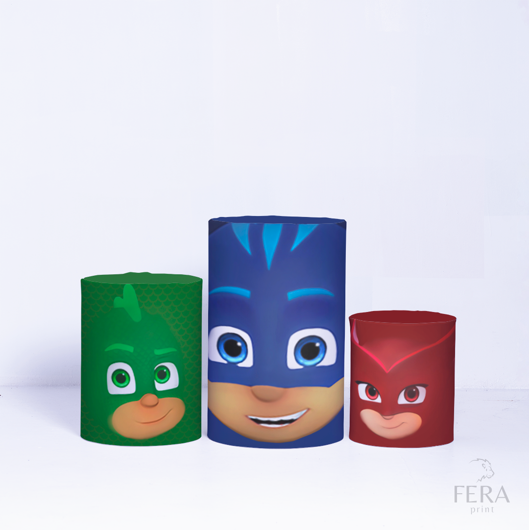 Kit Capa Cilindros + Capa Painel PJ Mascarados Sublimado