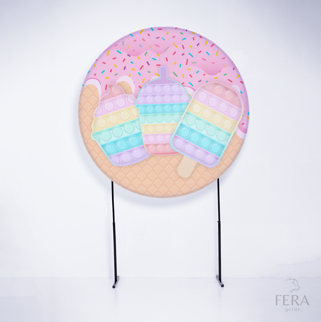 Painel Redondo Pop It Doce Sublimado