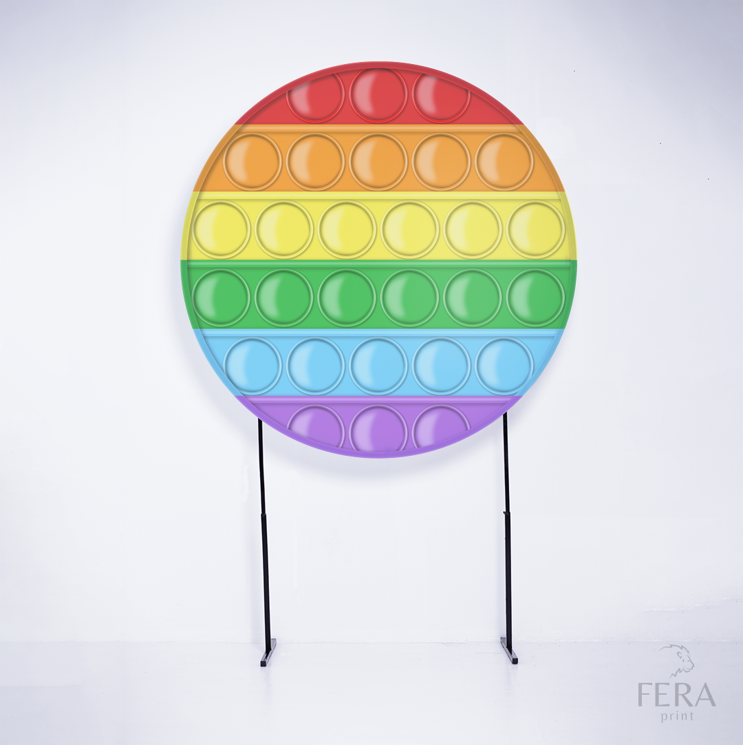 Painel Redondo Pop It Colorido Sublimado