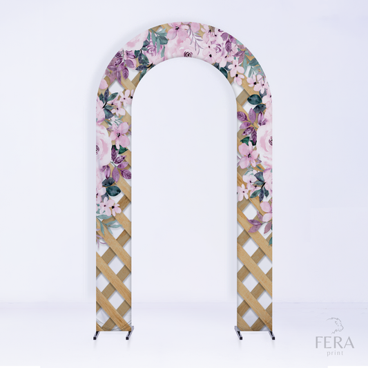 Painel Portal Sublimado Floral Treliça c/ Forro