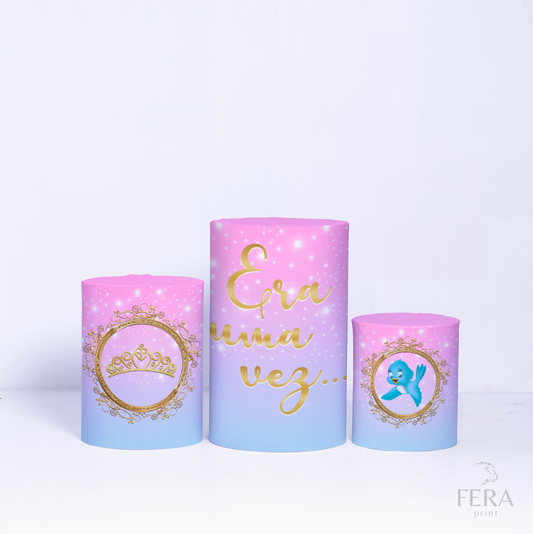 Trio Capa Cilindro Princesas c/ Elástico