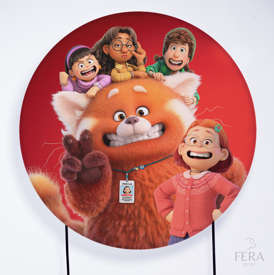 Painel Redondo Red Sublimado