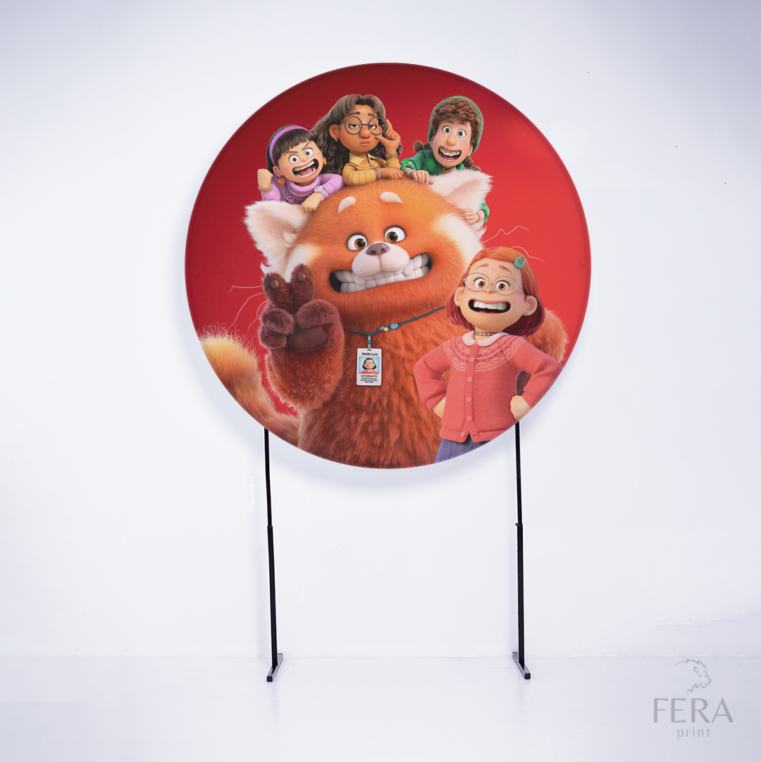 Painel Redondo Red Sublimado