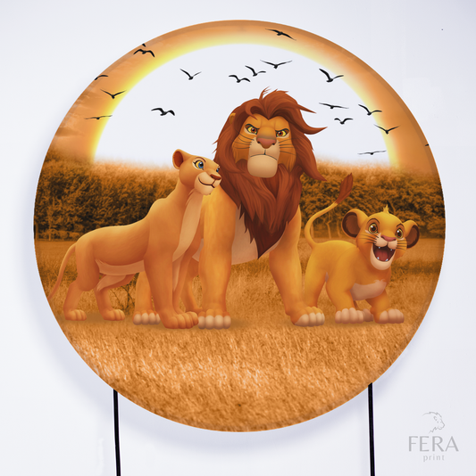 Painel Redondo Leão Sublimado