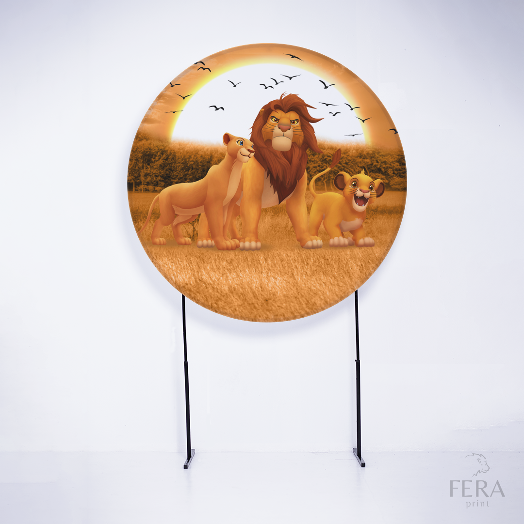 Painel Redondo Leão Sublimado