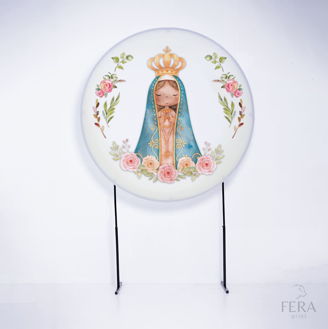 Painel Redondo Nossa Senhora Sublimado
