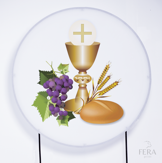 Painel Redondo Primeira Eucaristia Sublimado